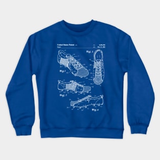 Soccer Boots Patent - Football Boots Art - Blueprint Crewneck Sweatshirt